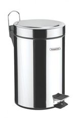 lixeira 20 litros tramontina com pedal e alça para transporte 94538/120 inox