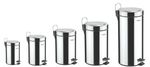 lixeira 20 litros tramontina com pedal e alça para transporte 94538/120 inox