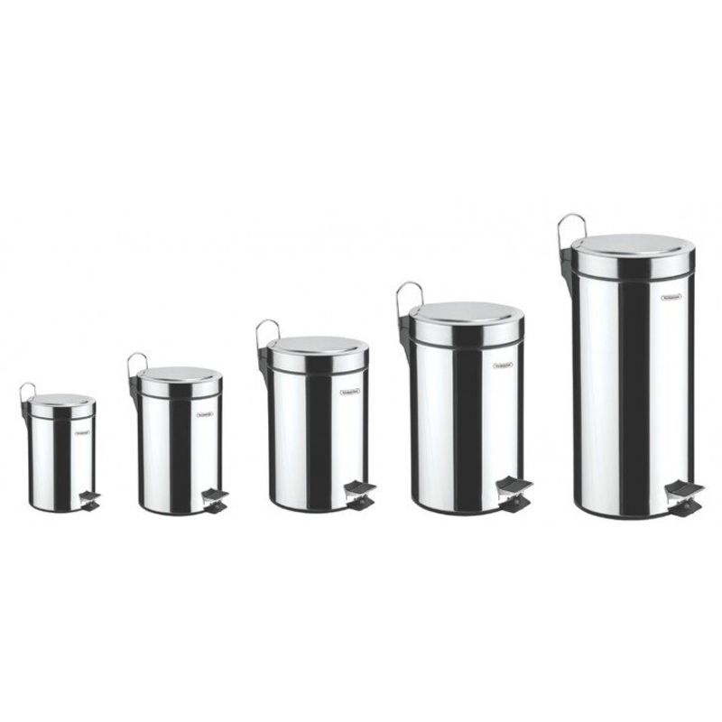 lixeira 20 litros tramontina com pedal e alça para transporte 94538/120 inox
