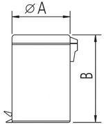lixeira 20 litros tramontina com pedal e alça para transporte 94538/120 inox
