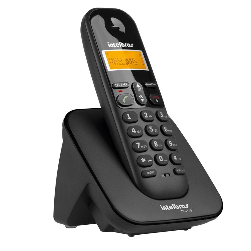 telefone sem fio intelbras bivolt preto ts3110
