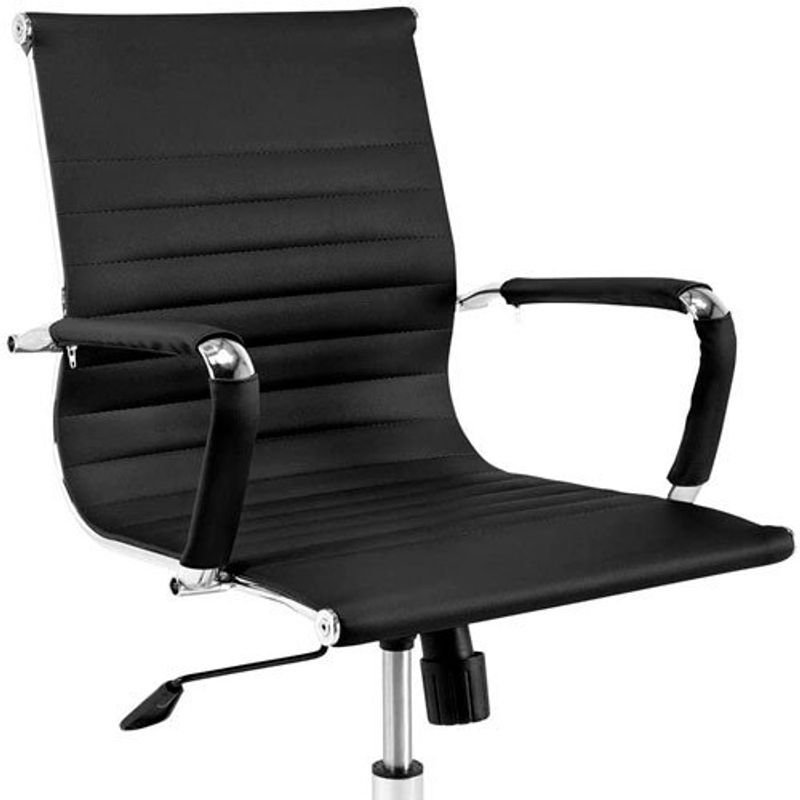 cadeira para escritório latcor giratório aço preto h3004b-bla