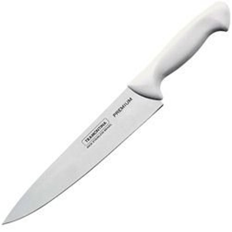 faca para carne tramontina 6 premium 24472/186 lâmina de aço inox branca