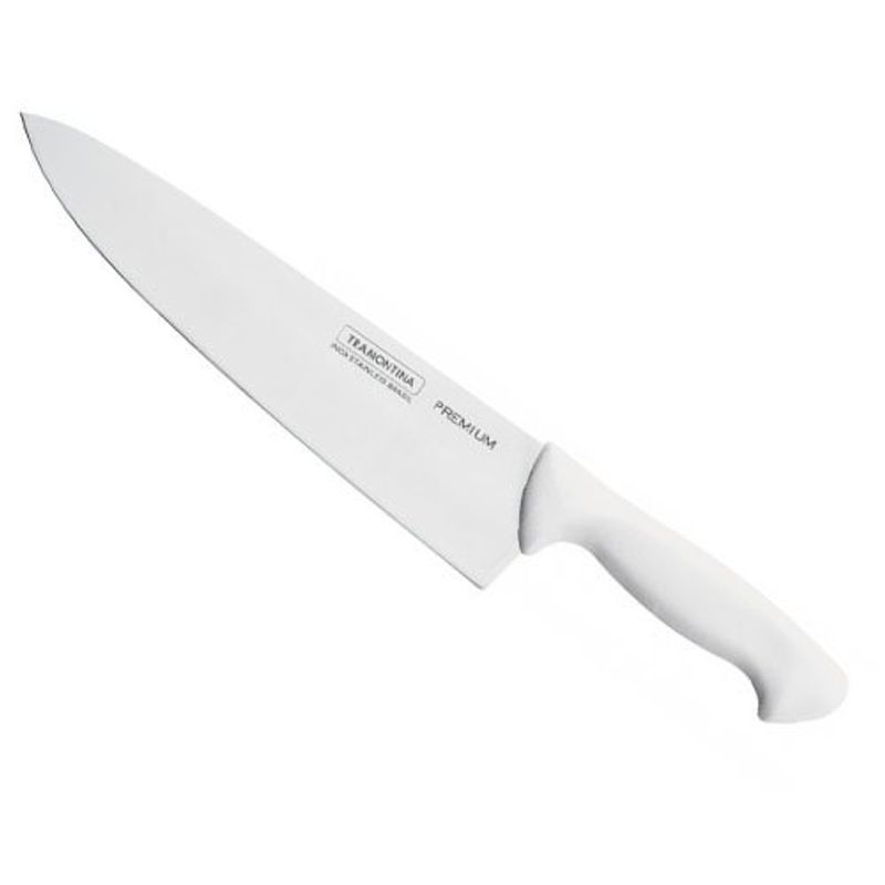 faca para carne tramontina 10 premium 24476/180 lâmina de aço inox branca