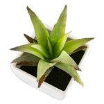 conjunto de plantas artificiais latcor 3 peças plástico branco - bx-asst1