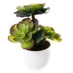 planta artificial com vaso latcor, de plástico, branco e verde - bx-47562/y25-01