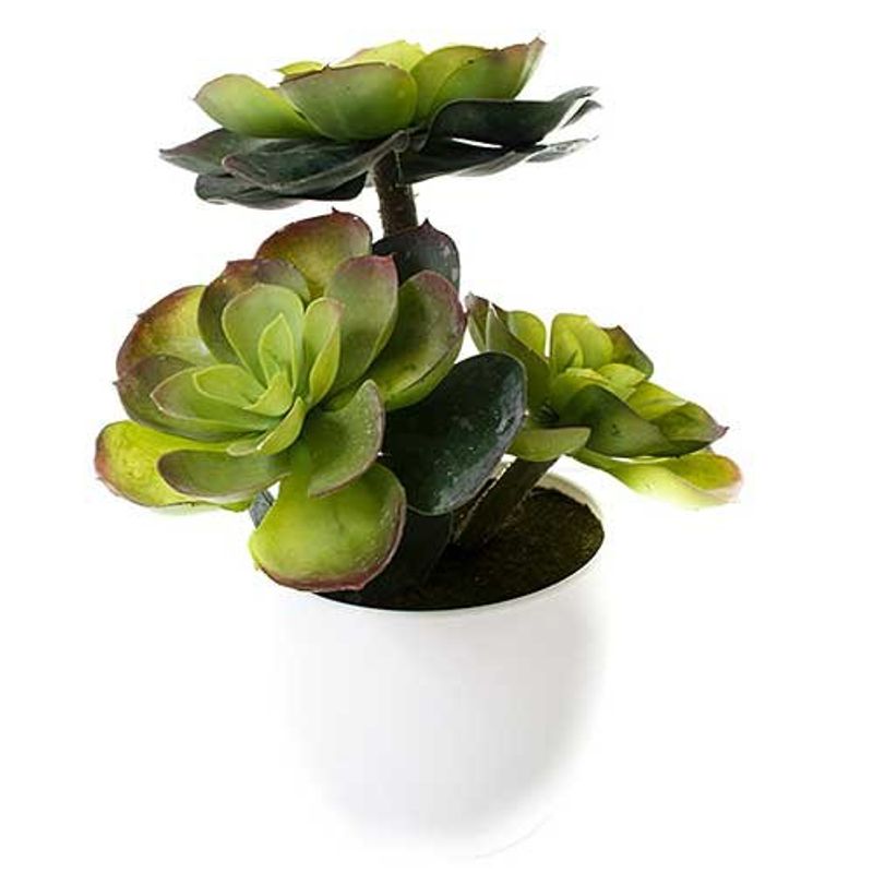 planta artificial com vaso latcor, de plástico, branco e verde - bx-47562/y25-01