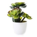 planta artificial com vaso latcor, de plástico, branco e verde - bx-47562/y25-01