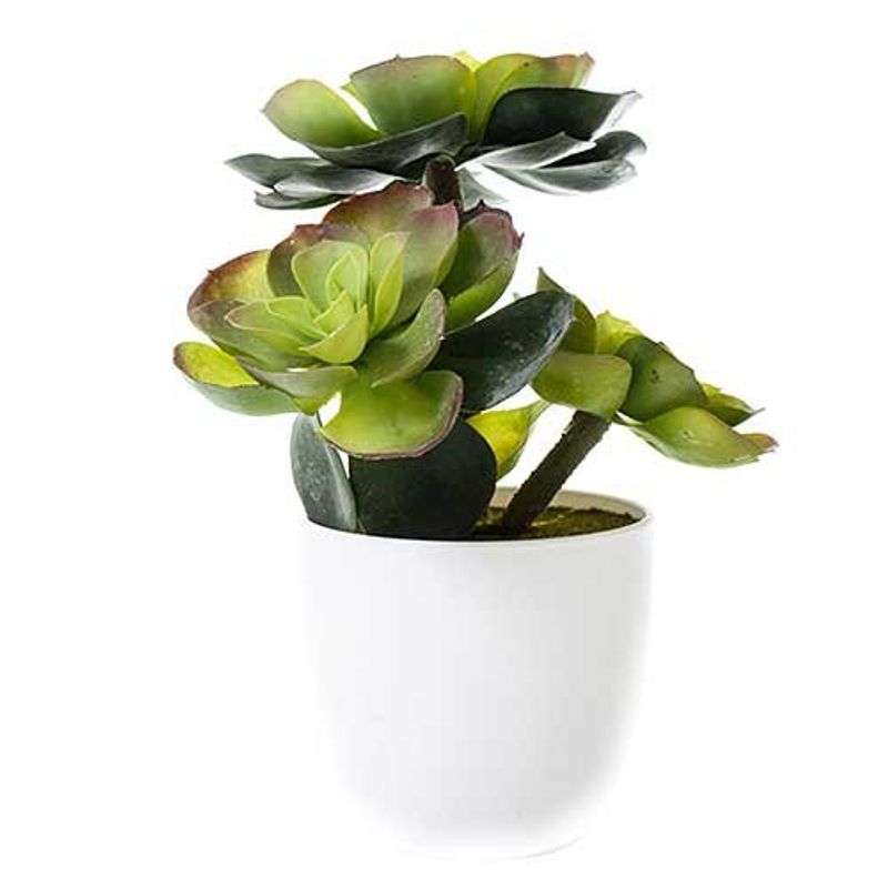 planta artificial com vaso latcor, de plástico, branco e verde - bx-47562/y25-01