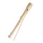 flauta doce soprano germânica trc57g didática bege