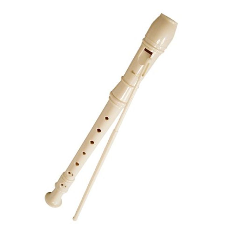 flauta doce soprano germânica trc57g didática bege