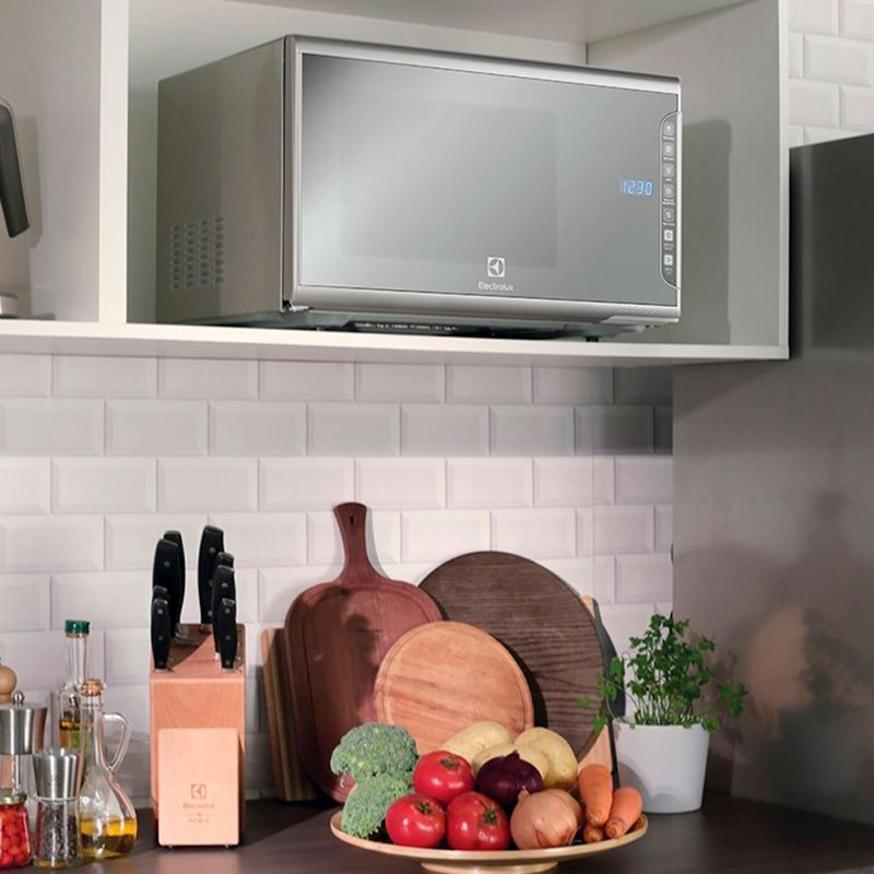 micro-ondas electrolux 31l painel integrado espelhado 127v inox mi41s