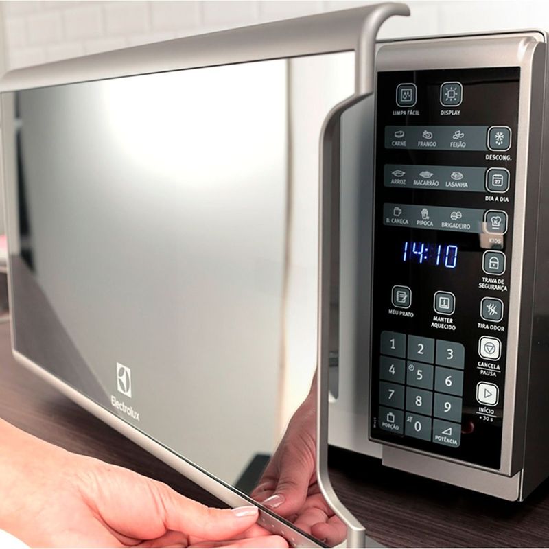 micro-ondas electrolux 31l painel integrado espelhado 127v inox mi41s