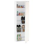 sapateira de parede politorno 1 porta itajaí com espelho branco 221082