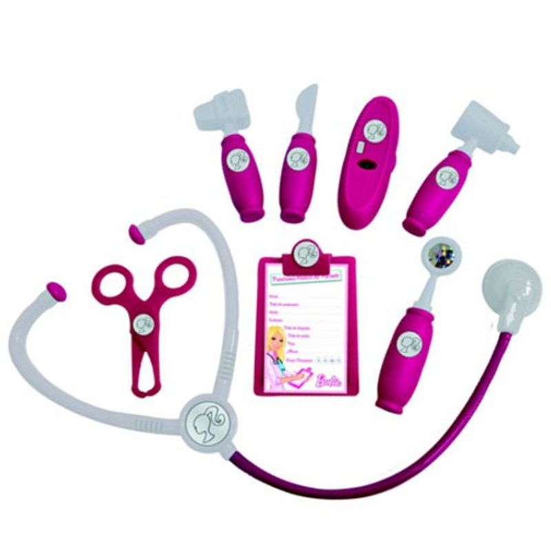 brinquedo barbie kit maleta médica fun 74966