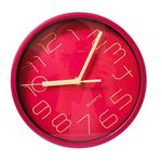 relógio de parede latcor ush362c com maquinismo pequeno vermelho