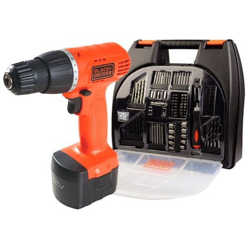 furadeira e parafusadeira sem fio black+decker 12v cd121k100