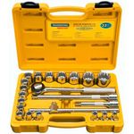 conjunto de soquetes encaixe 1/2 22 peças tramontina com maleta 43600/022