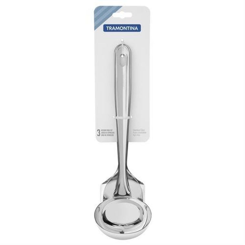conjunto de utensílios para cozinha 3 peças tramontina extrata 66815/730 aço inox