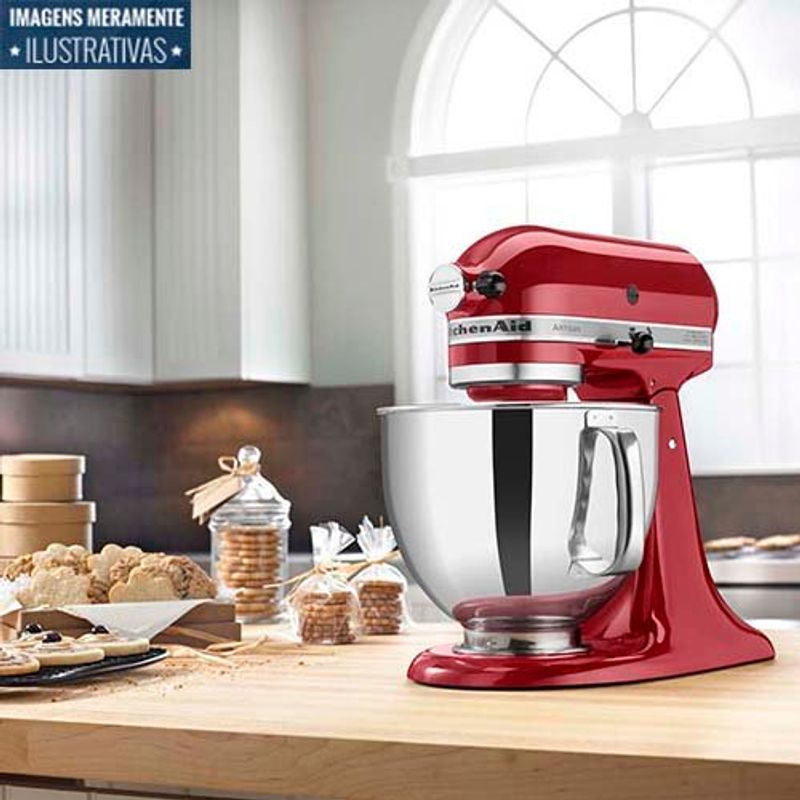 batedeira stand mixer kitchenaid 4,83 litros 110v vermelho kea33cvana