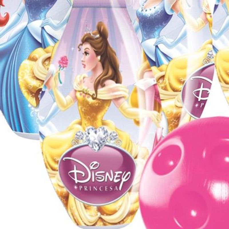 conjunto para boliche 8 peças disney princesas líder 072 plástico