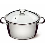 caçarola funda allegra tramontina 5,7 litros tampa de vidro indução inox