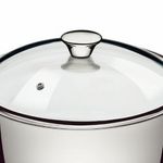 caçarola funda allegra tramontina 5,7 litros tampa de vidro indução inox