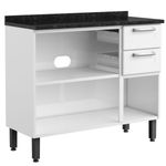 balcão de cozinha bertolini 3 portas 2 gavetas branco 611459046