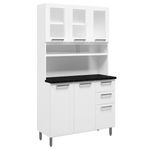 armário de cozinha bertolini multi 5 portas 3 gaveta branco 614559046