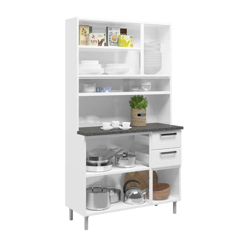 armário de cozinha bertolini multi 5 portas 3 gaveta branco 614559046