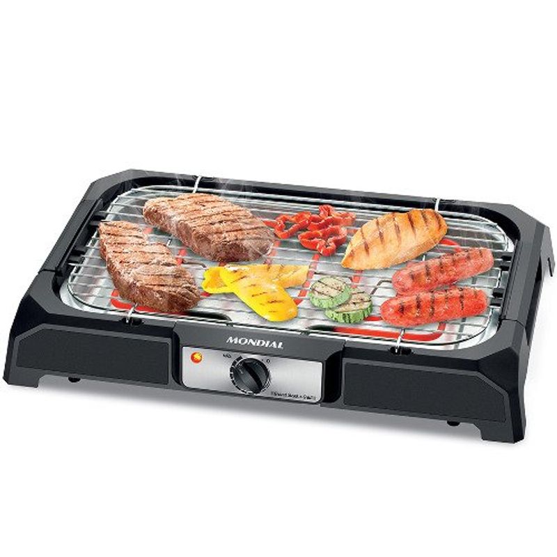 churrasqueira elétrica mondial grand steak & grill 127v preto - ch-05