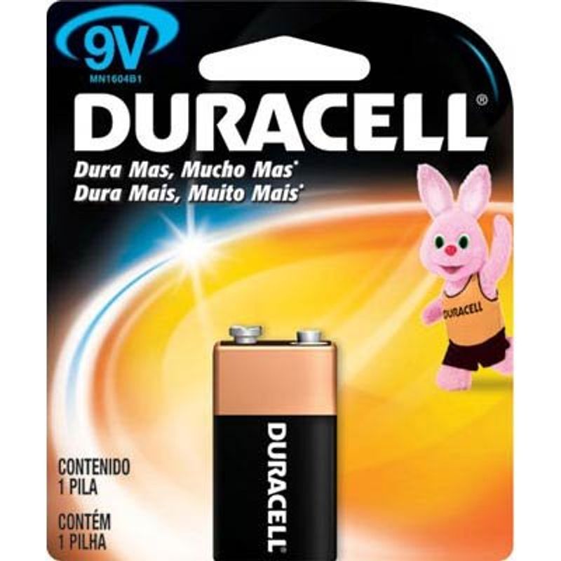 pilha alcalina duracell duralock 9v
