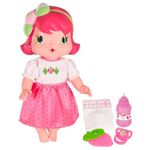 boneca moranguinho baby faz xixi + acessórios mimo