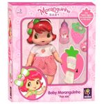boneca moranguinho baby faz xixi + acessórios mimo