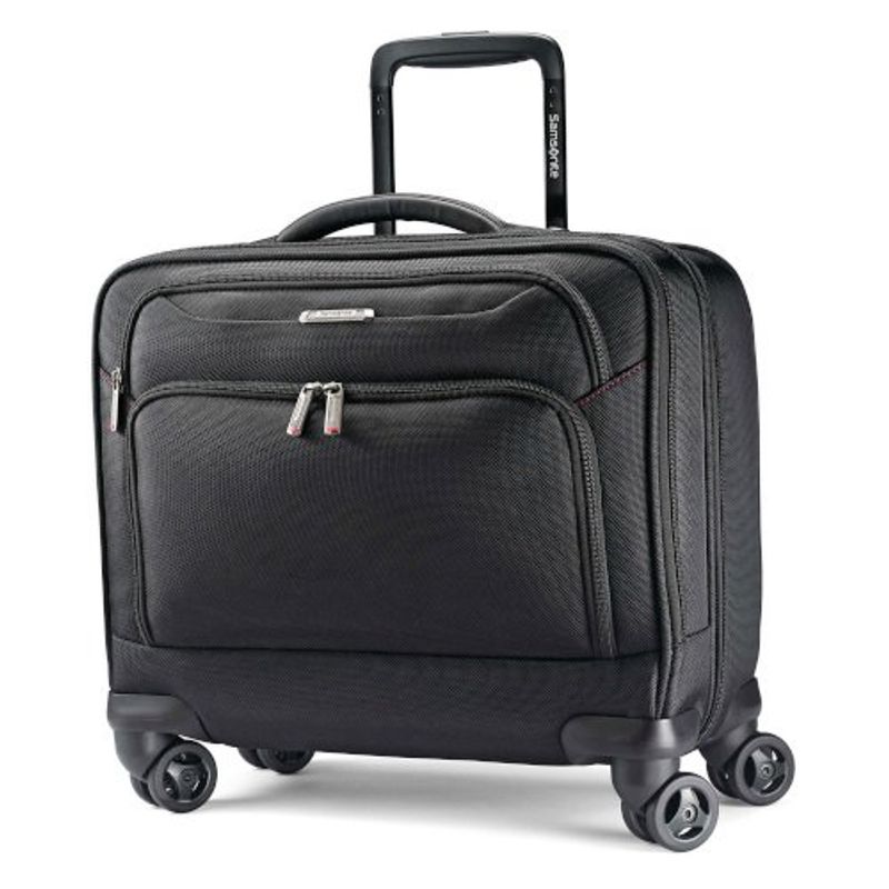pasta para notebook samsonite xenon iii spinner mobile black com rodas, poliéster, preto 89438-1041