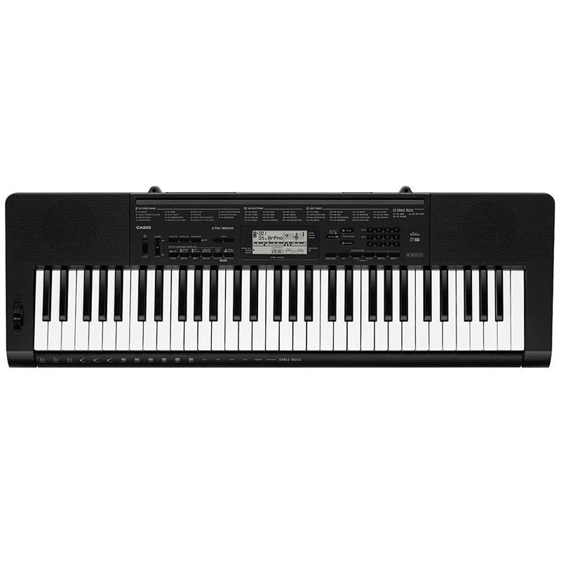 teclado casio 5/8 ctk-3500k2-br preto