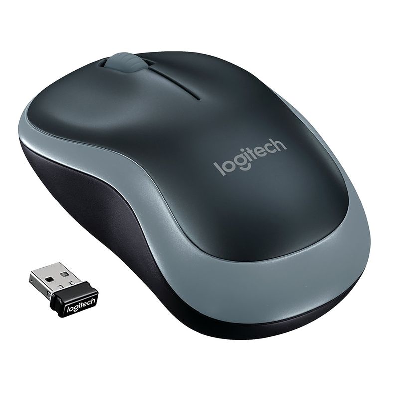 mouse sem fio logitech cinza 1000 dpi m185
