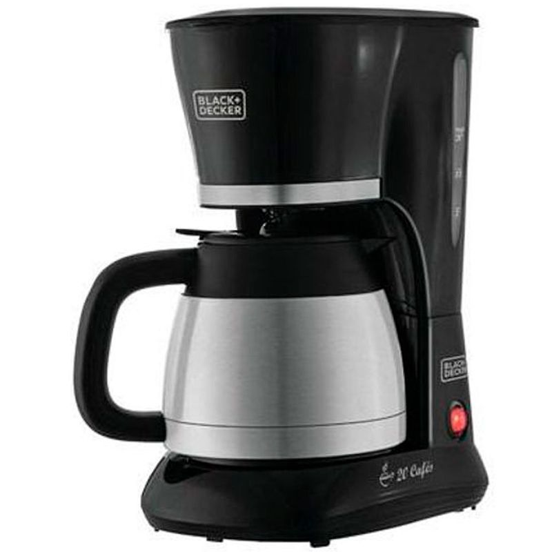 cafeteira elétrica black+decker até 25 xícaras 750w 127v preto e inox cm200l