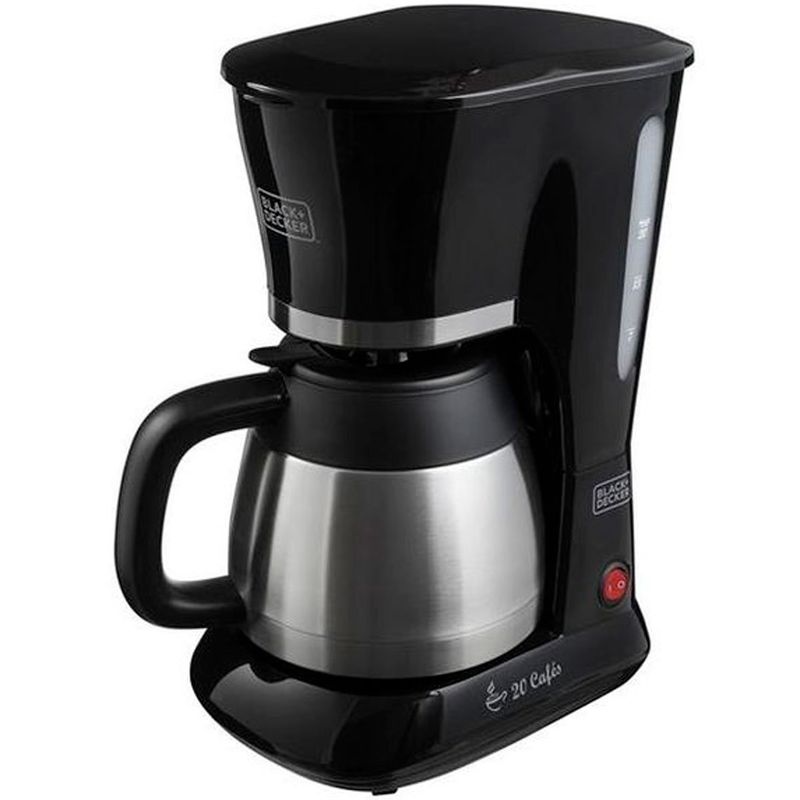 cafeteira elétrica black+decker até 25 xícaras 750w 127v preto e inox cm200l