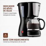 cafeteira elétrica mondial dolce arome jarra vidro 127v 550w 18 xícaras preto e inox c-30