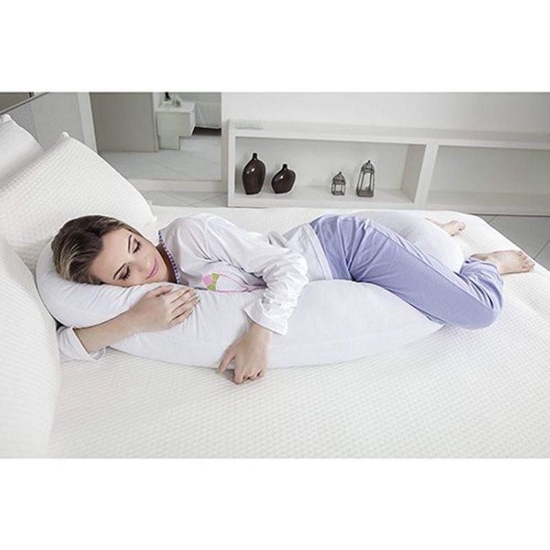travesseiro de corpo fibrasca minhocão branco 4178