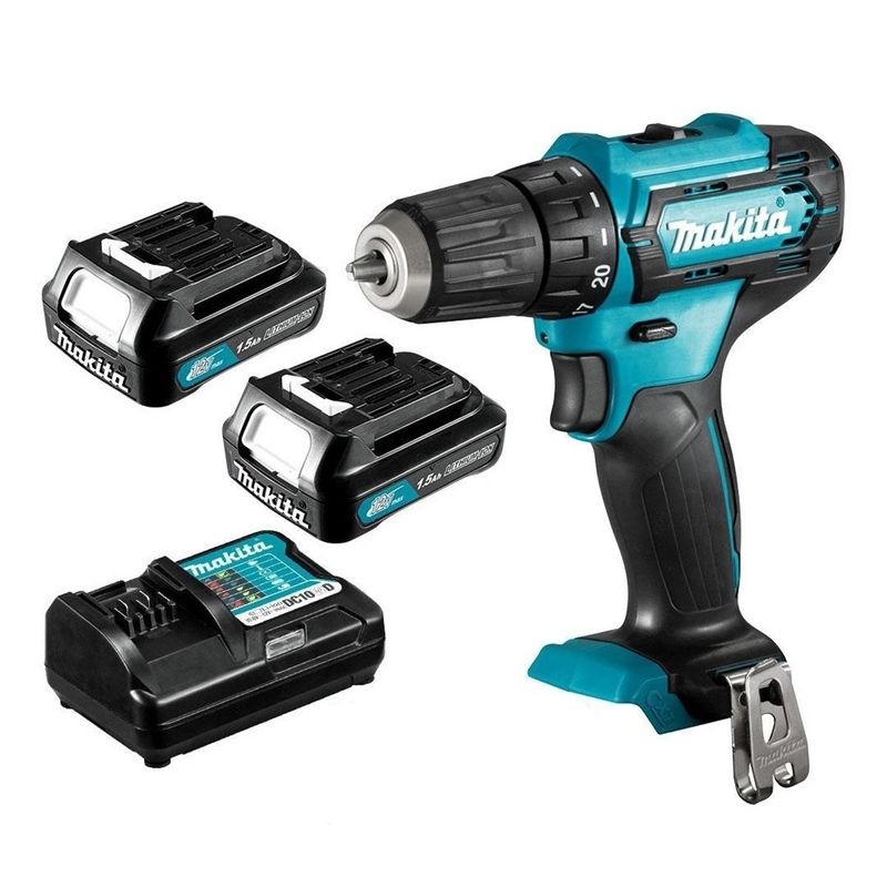 parafusadeira e furadeira de impacto makita hp333dwye 10mm 3/8" azul