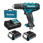 parafusadeira e furadeira de impacto makita hp333dwye 10mm 3/8" azul