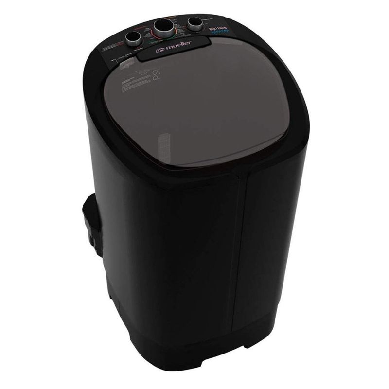 máquina de lavar tanquinho 16kg mueller 127v big semiautomática preto
