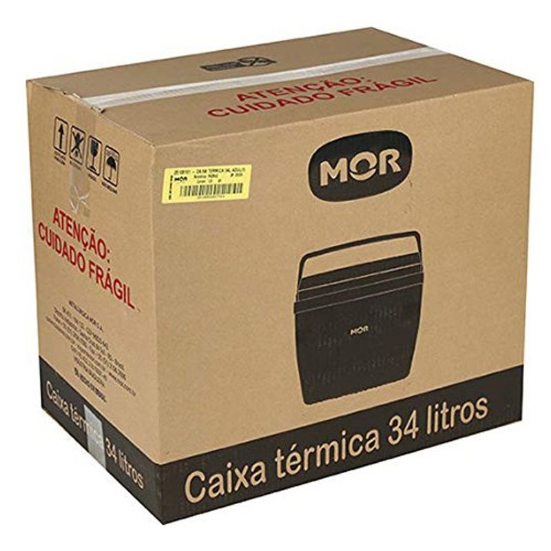 caixa térmica mor 34 litros azul 25108161