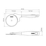 cortador de pizza 24 cm tramontina verano 25584/170 em aço inox e cabo de polipropileno vermelho