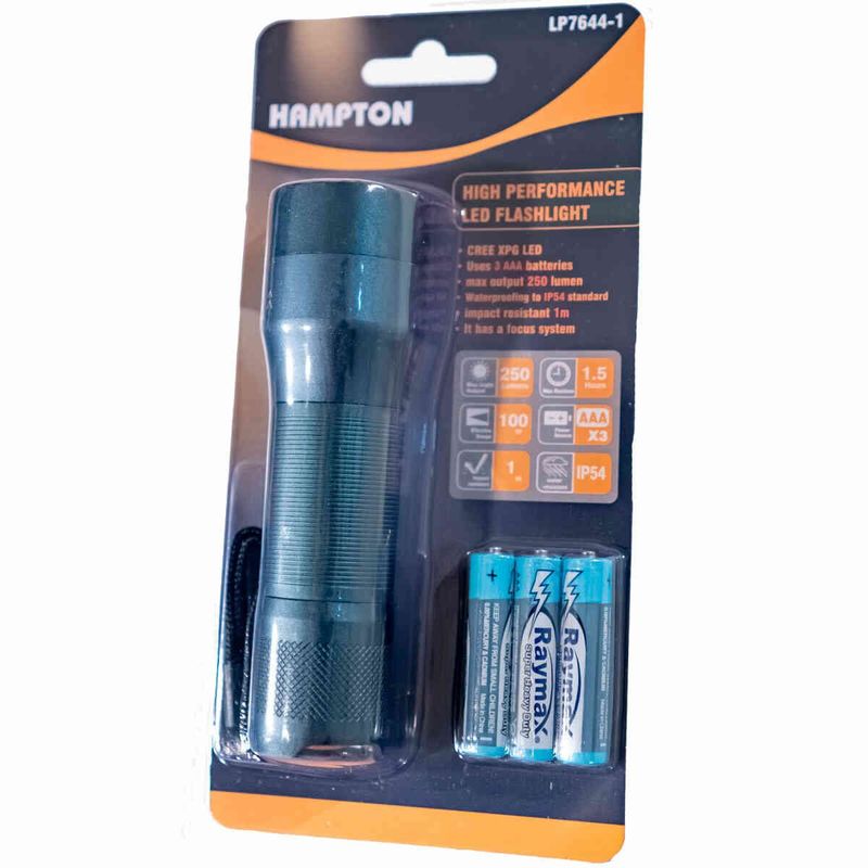 lanterna portátil latcor preto - lp7644-1