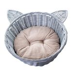 cama pet latcor orelhas de gato cinza - ax15-012-1