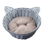cama pet latcor orelhas de gato cinza - ax15-012-1