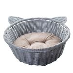 cama pet latcor orelhas de gato cinza - ax15-012-1